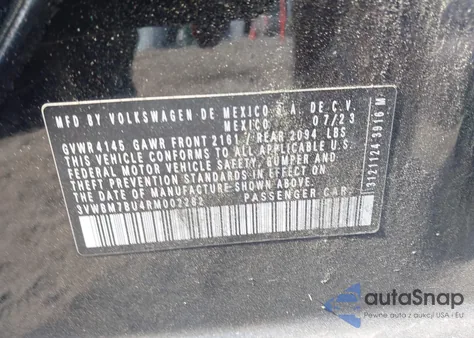 2024 Volkswagen Jetta 1.5T Sport from USA, damaged, VIN 3VWBM7BU4RM002282